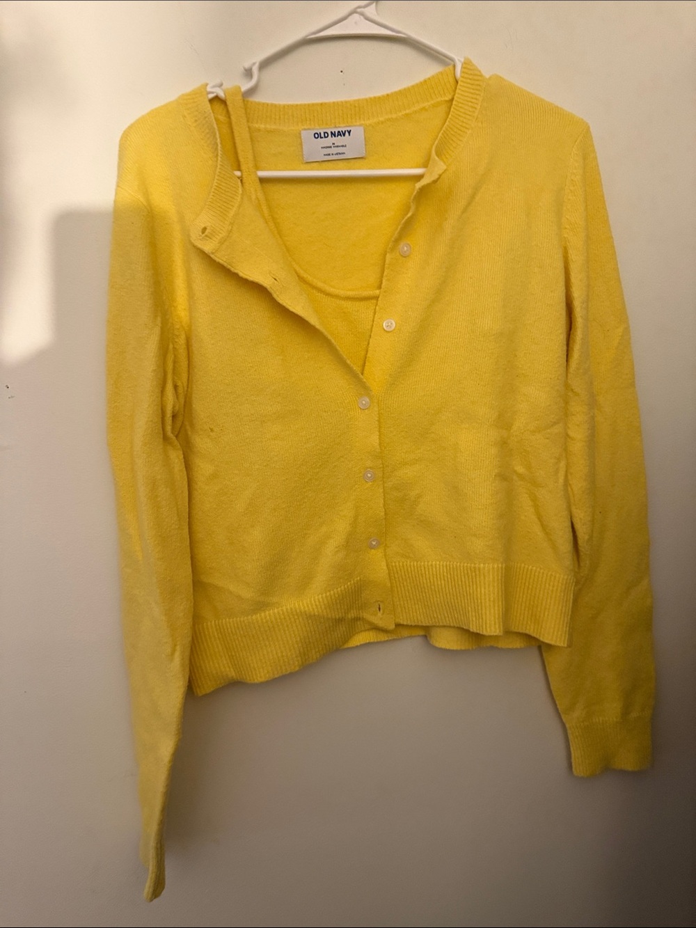 Old Navy Bright Yellow Button-Front Cardigan